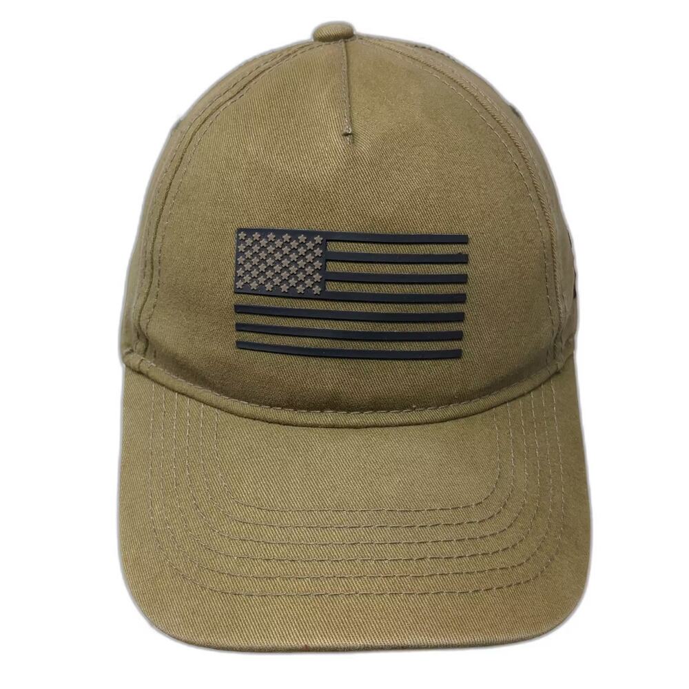 Army Performance 5 Panel Hat Brown Black One Size Strapback American Flag Cap